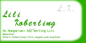 lili koberling business card